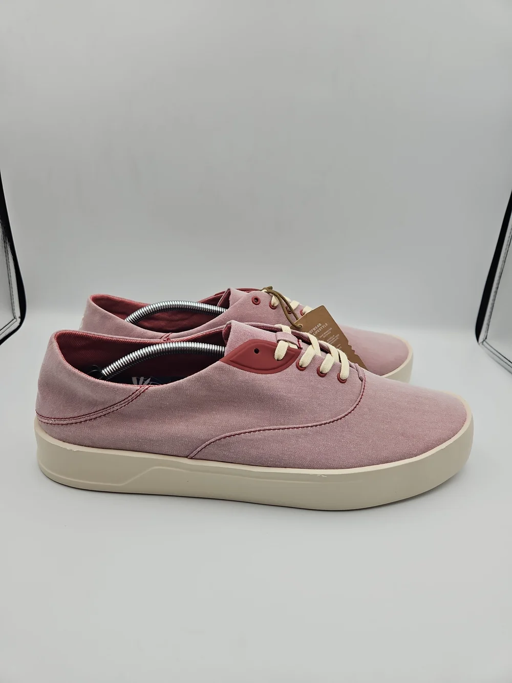 OluKai Red Low-Top Canvas Sneakers